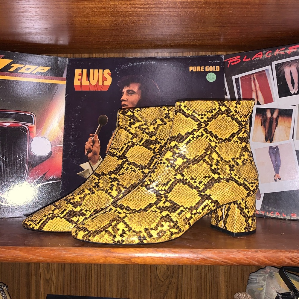 Mango Yellow Snake Boots